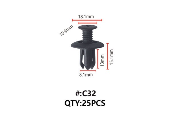 Maestro C32 Κλιπς Πλαστικα Κουμπωματα Για Αμαξωμα (RETAINERS)