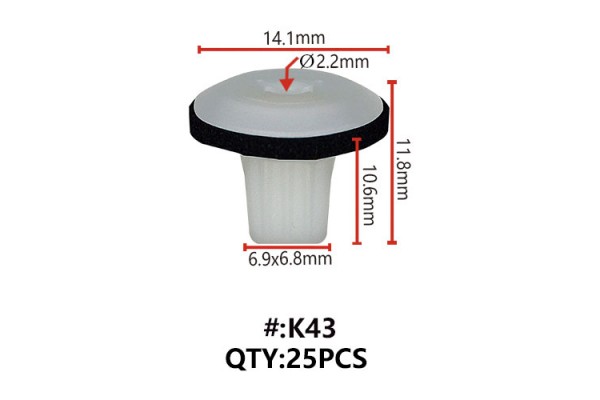 Maestro K43 Κλιπς Πλαστικα Παξιμαδια Για Βιδες