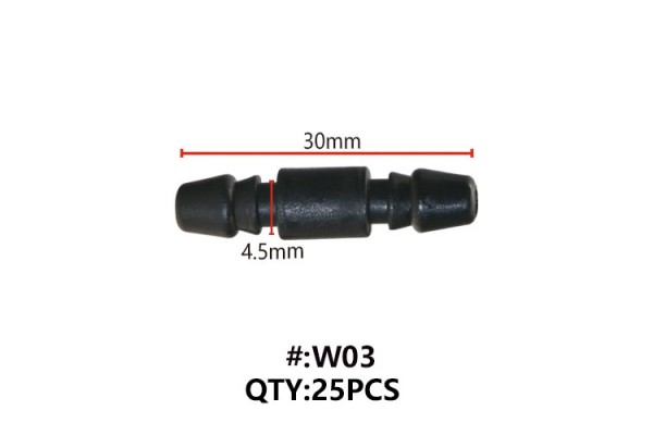 Maestro W03 Συνδεσμος Απλος Ευθυς Για Λαστιχο Φ 3mm