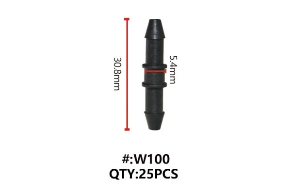 Maestro W100 Συνδεσμος Απλος Ευθυς Για Λαστιχο Φ 5mm