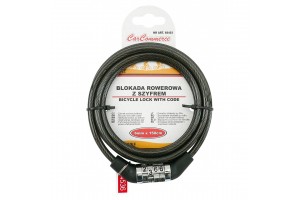 Car Commerce Κλειδαριά Ποδηλάτου Κουλούρα με Κλειδί Μαύρη
