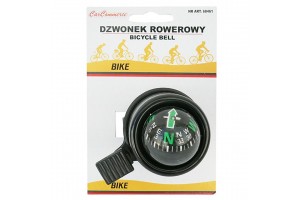 CarCommerce Κουδούνι Ποδηλάτου Μαύρο με Πυξίδα