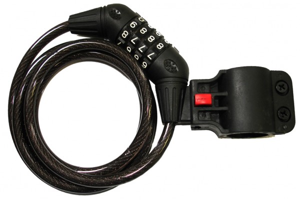 Durca Κλειδαριά Ποδηλάτου Κουλούρα Με Συνδυασμό Μαύρη 1,50m 8mm (801044)