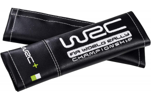 2 προστατευτικά ζώνης ασφαλείας μαύρα με ολόκληρο λογότυπο WRC(007334)