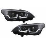 Προβολείς Led 3D Angel Eyes Κατάλληλοι Για Bmw Σειρά 5 E60 E61 (2003-2007) Lci Design