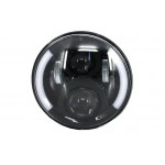 Προβολείς Cree Led 7 Ιντσών Κατάλληλοι Για Jeep Wrangler Jk (2007-2017), Mercedes G-Class W463 (1989-2017), Land Rover Defender Half Halo Μαύροι