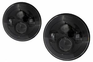 Προβολείς Cree Led 7 Ιντσών Κατάλληλοι Για Jeep Wrangler Jk Tj Lj Land Rover Defender Mercedes W463 Μαύροι