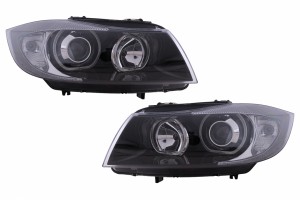 Προβολείς Angel Eyes Κατάλληλοι Για Bmw Σειρά 3 E90 E91 (03.2005-2011) Μαύροι