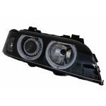 Προβολείς Angel Eyes Κατάλληλοι Για Bmw Σειρά 5 E39 Sedan Touring (1996-2003) Μαύρο-Γκρι Έκδοση
