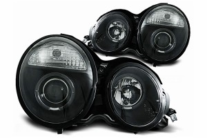 Προβολείς Angel Eyes Κατάλληλοι Για Mercedes E-Class W210 S210 (1995-05.1999) Μαύροι