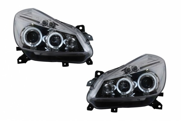 Προβολείς Angel Eyes Κατάλληλοι Για Renault Clio Iii (2005-2009) Χρωμιωμένοι Προβολείς Angel Eyes Κατάλληλοι Για Renault Clio Iii (2005-2009) Χρωμιωμένοι