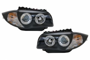 Προβολείς Ccfl Angel Eyes Κατάλληλοι Για Bmw Σειρά 1 E87 E81 E82 E88 (2004-2011) Μαύροι