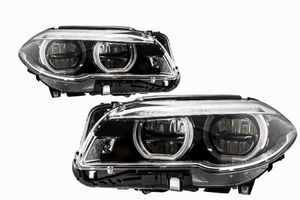 Προβολείς Full Led Angel Eyes Κατάλληλοι Για Bmw Σειρά 5 F10 F11 Lci (2014-2017)