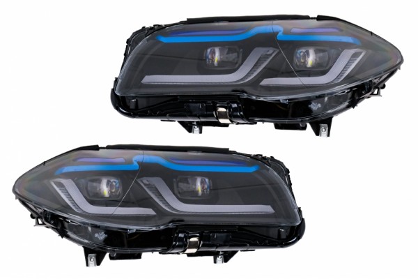 Προβολείς Full Led Κατάλληλοι Για Bmw Σειρά 5 F10 F11 (2011-2014) Με Μετατροπή Xenon Σε G30 Design