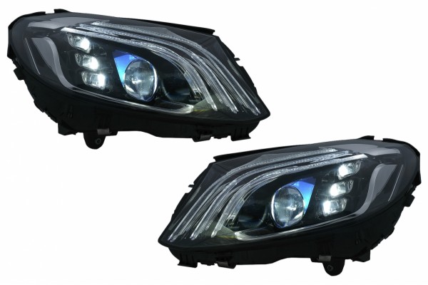 Προβολείς Full Led Κατάλληλοι Για Mercedes C-Class W205 S205 (2014-2020) Lhd W222 Design