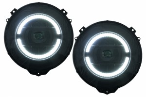 Προβολείς Full Led Κατάλληλοι Για Mercedes G-Class W463 (2007-2017) Μαύρο Facelift 2018 Design