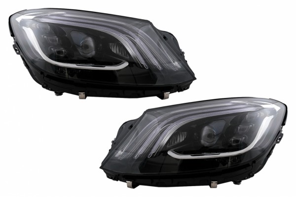 Προβολείς Full Led Κατάλληλοι Για Mercedes S-Class W222 (2013-2020) Μαύροι