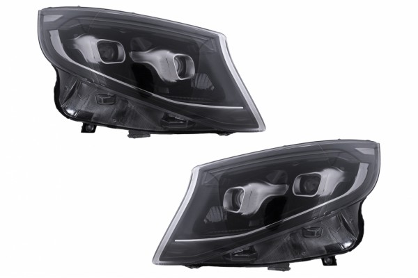 Προβολείς Full Led Κατάλληλοι Για Mercedes V-Class W447 (2014-2023) Μαύροι