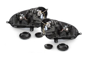 Προβολείς Depo Κατάλληλοι Για Vw Golf V 5 (2003-2009) Jetta (2003-2009) Gti Look Black Lhd