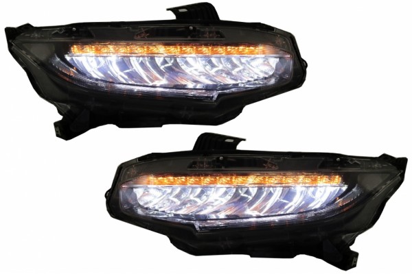 Προβολείς Full Led Κατάλληλοι Για Honda Civic Mk10 FC/FK (2016-και μετά) Sedan & Hatchback Με Διαδοχικά Δυναμικά Φώτα Στροφής Προβολείς Full Led Κατάλληλοι Για Honda Civic Mk10 FC/FK (2016-και μετά) Sedan & Hatchback Με Διαδοχικά Δυναμικά Φώτα Στροφής