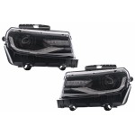 Προβολείς Led Drl Κατάλληλοι Για Chevrolet Camaro Mk5 Facelift (2014-2015) Διαδοχικά Πορτοκαλί Δυναμικά Φώτα Στροφής Μετατροπή Σε Εμφάνιση 2016+