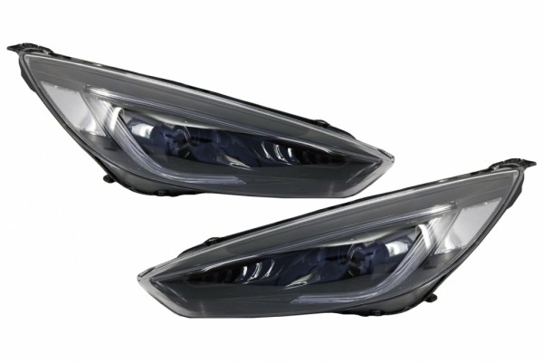 Προβολείς Led Drl Κατάλληλα Για Ford Focus Iii Mk3 (2015-2017) Σχεδίαση Bi-Xenon Δυναμικά Ρευστά Φλας Με Εμφάνιση Δαιμονίου