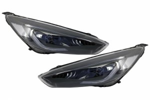 Προβολείς Led Drl Κατάλληλα Για Ford Focus Iii Mk3 Rhd (2015-2017) Σχεδίαση Bi-Xenon Δυναμικά Ρευστά Φλας Με Εμφάνιση Δαιμονίου