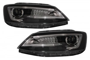 Προβολείς Led Drl Κατάλληλοι Για Vw Jetta Mk6 Vi (2011-2017) Σχεδίαση Bi-Xenon Δυναμικά Ρευστά Σήματα Δαιμονικής Εμφάνισης