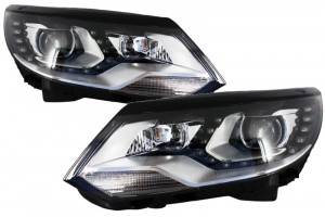 Προβολείς Led Drl Κατάλληλα Για Vw Tiguan Mk I Facelift (2012-2015) Oem Xenon Design