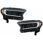 Μπάρα Προβολέων Led Κατάλληλη Για Ford Ranger (2015-2020) Lhd Full Black Κέλυφος Με Διαδοχικά Δυναμικά Φώτα Στροφής