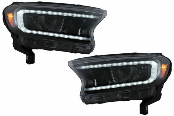 Μπάρα Προβολέων Led Κατάλληλη Για Ford Ranger (2015-2020) Lhd Full Black Κέλυφος Με Διαδοχικά Δυναμικά Φώτα Στροφής