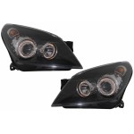 Προβολείς Κατάλληλοι Για Opel Astra H (03.2004-2009) Angel Eyes 2 Halo Ζάντες Μαύροι