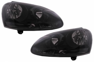 Προβολείς Κατάλληλοι Για Vw Golf 5 V (10.2003-2009) Jetta (2005-2010) Όλα Μαύρα