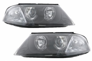 Προβολείς Κατάλληλοι Για Vw Passat 3BG B5 (09.2000-03.2005) 2 Ζάντες Halo Μαύροι