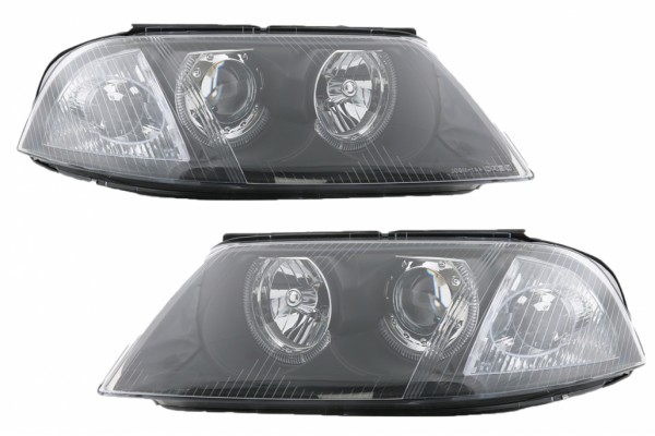 Προβολείς Κατάλληλοι Για Vw Passat 3BG B5 (09.2000-03.2005) 2 Ζάντες Halo Μαύροι