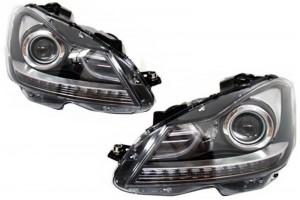 Προβολείς Led Drl Bi-Xenon Κατάλληλοι Για Mercedes C-Class W204 Facelift (2011-2014)