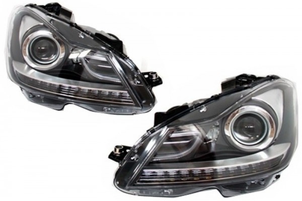 Προβολείς Led Drl Bi-Xenon Κατάλληλοι Για Mercedes C-Class W204 Facelift (2011-2014)