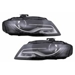 Προβολείς Led Drl Φώτα Ημέρας Κατάλληλα Για Audi A4 B8 8K (2009-10.2011) Μαύροι