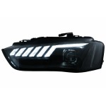 Προβολείς Led Drl Κατάλληλοι Για Audi A4 B8.5 Facelift (2012-2015) Dynamic Sequential Turning Light Black Προβολείς Led Drl Κατάλληλοι Για Audi A4 B8.5 Facelift (2012-2015) Dynamic Sequential Turning Light Black