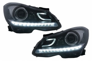 Προβολείς Led Drl Κατάλληλοι Για Mercedes C-Class W204 S204 (2011-2014) Με Δυναμικό Διαδοχικό Φως Στροφής