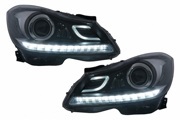 Προβολείς Led Drl Κατάλληλοι Για Mercedes C-Class W204 S204 (2011-2014) Με Δυναμικό Διαδοχικό Φως Στροφής Προβολείς Led Drl Κατάλληλοι Για Mercedes C-Class W204 S204 (2011-2014) Με Δυναμικό Διαδοχικό Φως Στροφής