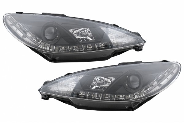 Προβολείς Led Drl Κατάλληλοι Για Peugeot 206 (1998-2002) Μαύροι