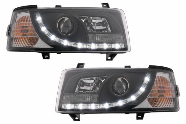 Προβολείς Led Drl Κατάλληλοι Για Vw Transporter T4 (1990-2003) Μαύροι Προβολείς Led Drl Κατάλληλοι Για Vw Transporter T4 (1990-2003) Μαύροι
