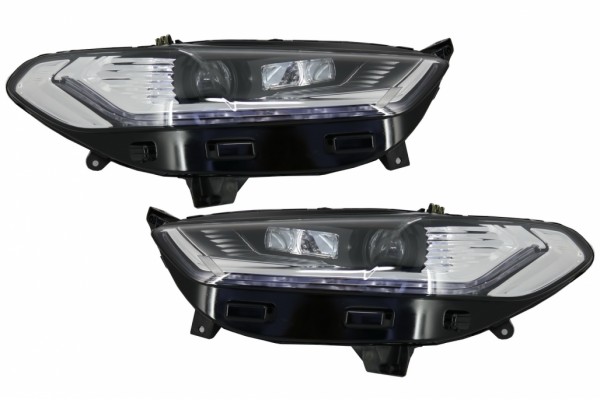 Προβολείς Led Drl Xenon Look Κατάλληλοι Για Ford Mondeo MK5 (2013-2016) Ρευστά Δυναμικά Διαδοχικά Φώτα Φλας Χρωμίου