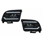 Προβολείς Led Κατάλληλοι Για Ford Mustang V Pre-Facelift (2005-2009) Μαύροι Δυναμικοί Φώτοι Φλας