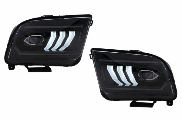 Προβολείς Led Κατάλληλοι Για Ford Mustang V Pre-Facelift (2005-2009) Μαύροι Δυναμικοί Φώτοι Φλας Προβολείς Led Κατάλληλοι Για Ford Mustang V Pre-Facelift (2005-2009) Μαύροι Δυναμικοί Φώτοι Φλας