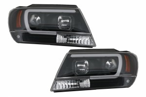 Προβολείς Led Κατάλληλοι Για Jeep Grand Cherokee (1999-2004) Tube Light Μαύροι