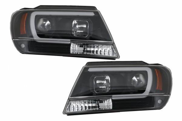 Προβολείς Led Κατάλληλοι Για Jeep Grand Cherokee (1999-2004) Tube Light Μαύροι