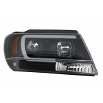 Προβολείς Led Κατάλληλοι Για Jeep Grand Cherokee (1999-2004) Tube Light Μαύροι