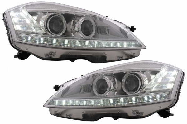 Προβολείς Led Κατάλληλοι Για Mercedes S-Class W221 (2005-2009) Facelift Look Lhd Προβολείς Led Κατάλληλοι Για Mercedes S-Class W221 (2005-2009) Facelift Look Lhd